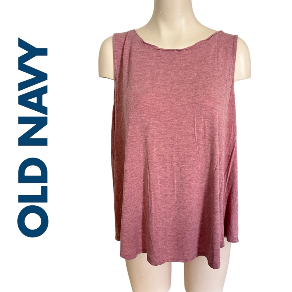 Old Navy Luxe Sparkly Pink Sleeveless Relaxed Tank Top XXL